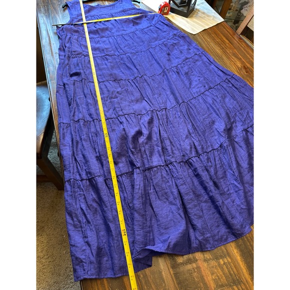 J Jill Tiered Dress Purple Maxi Dress Sleeveless Woman's XLarge XL Fairycore - Picture 5 of 14